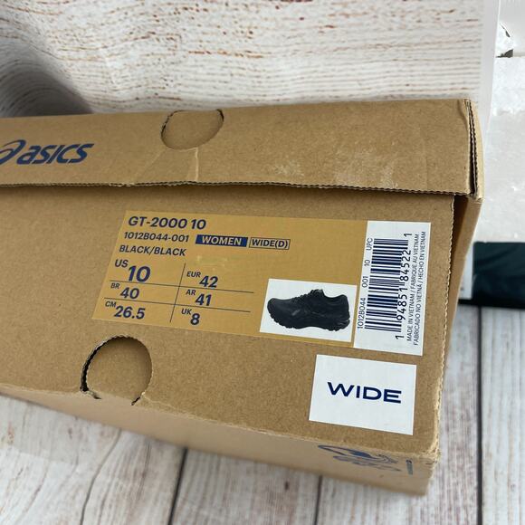 Asics GT 2000 10 Womens Sz 10D Wide Running Shoes Black/Black - Picture 11 of 11